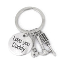 Fashion Men's Hand Tools Keyring Love You Daddy Keychain Father's Day Gift3C