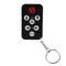 Mini Universal TV Remote Control Keychain 7 Keys With Keychain Black Controller