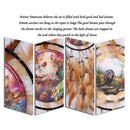 Oil Painting Wolf Totem Dream Catcher Feather Bead Hanging Home Car Decor