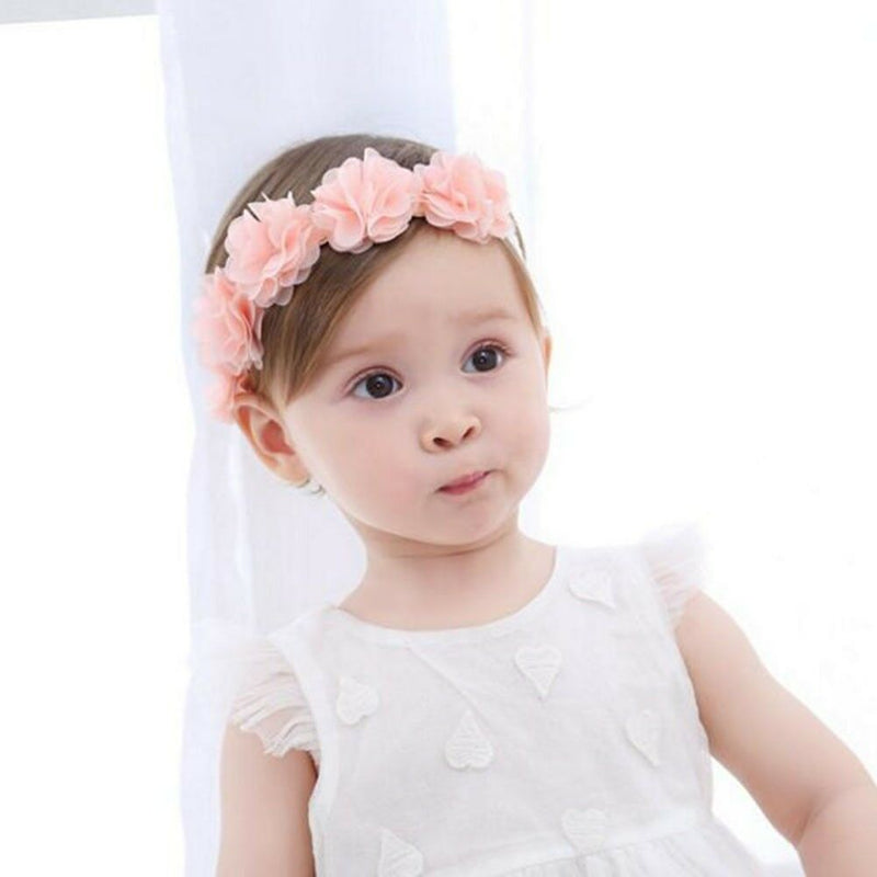 Baby Floral Flowers Garland Crown Headband Headdress Hair Band Bridal_Headpiece