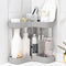 Double Layers Corner Storage Rack Bathroom L Shape Cosmetic Storage Shelf K