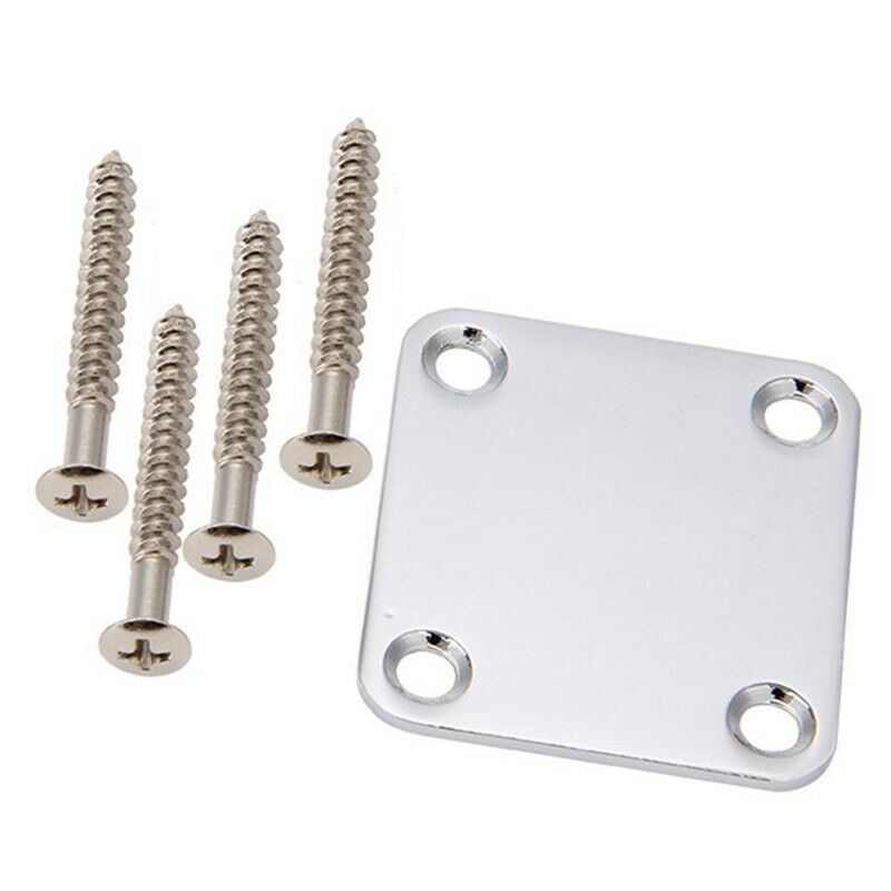 1 Set Electric Guitar Neck Plate with Screws for Strat Tele Guitar Precisio