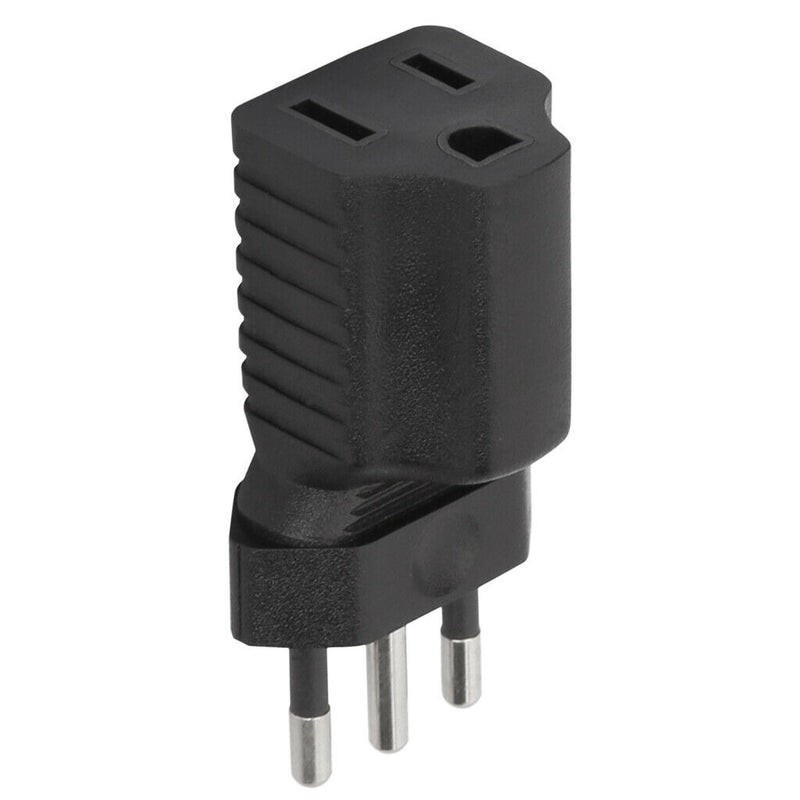 250V 10A Three Round Pin Extension Plug Embedded Plug Male to 5-15R Female