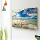DIY Full Square Drill Diamond Painting Beach Shell Embroidery Mosaic Craft  A