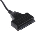 Dual USB 2.0 To SATA Serial Cable Connector For Laptop PC 2.5" Hard Disk Drives