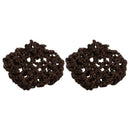 2 Pcs Lady Ballet Dance Skating Nylon Bun Cover Hair Nets Brown H5Y5
