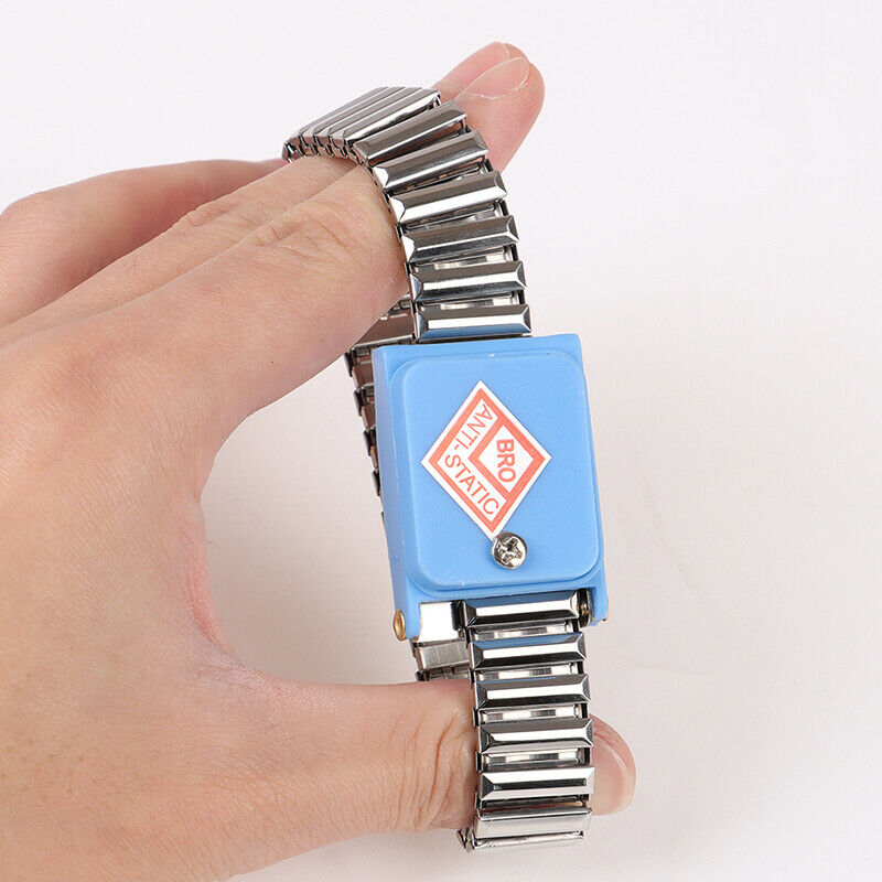 Metal Anti Static Wrist Band Strap Wireless Adjustable Esd Pulse Cordless B Gw