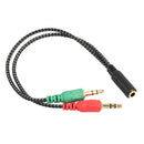 New Belted CTIA Computer Phone Headset Microphone Extension Cable 3.5 Secon N7D4