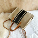 Canvas Women Shoulder Crossbody Bag Shopping Large Capacity Handbag (1)  A