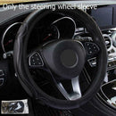 Black Car Steering Wheel Cover Quality Leather Breathable Best Anti-slip 37 A0L6