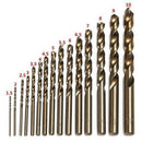 1X(15Pcs Metric M35 Cobalt Steel Drill Set Heat-Resistant Thread Drill Bit