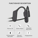 Wireless Bone Conduction Stereo Headphone Earphone Sport Headset w/ Microphone