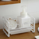 Drainer Rack Stainless Iron Kitchen Draining Organizer With Tray Sponge Hol