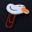 12 pcs / 1 Set Cute Cartoon Animal Pattern Wooden Paper Note Clips Bookmark