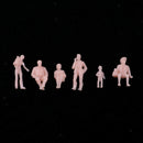 60pcs 1:87 HO Scale 15mm Human Unpainted People Figures ,Railway Street Models