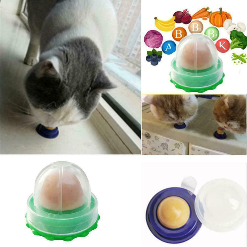 Tasty Cat Snack Catnip Sugar Candy Licking Solid Nutrition Energy Ball Toys