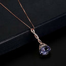 Necklace Earrings Diamond Water droplets Elegant Women Jewellery Set of Pen