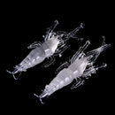 10pcs 4.8cm Shrimp Soft Prawn Tackle Bait Saltwater Bass Fishing Lures NO Hoo TE