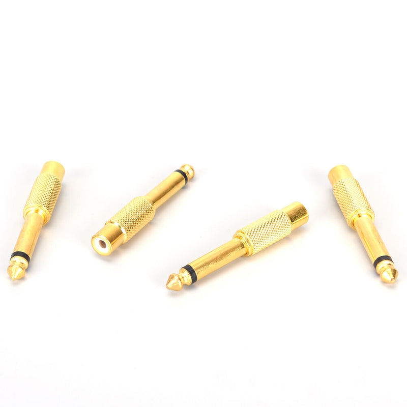 10pcs RCA Female jack to 6.35mm Mono Male Plug Audio Adapter Connector B ~S