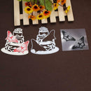 3pcs/set Silicone Transparent Seals Clear Stamps+Cutting Die for DIY Album