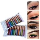 Handaiyan 10Pcs/Set Glitter Eyes Liner For Women Easy To Wear Waterproof Pi