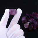 100G Natural Purple Fluorite Quartz Crystal Octahedrons Tumbled Stone Rock