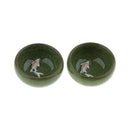 2pcs Reptile Food Water Dish Worm Bowl Ceramic Mealworm Feed Feeder Random