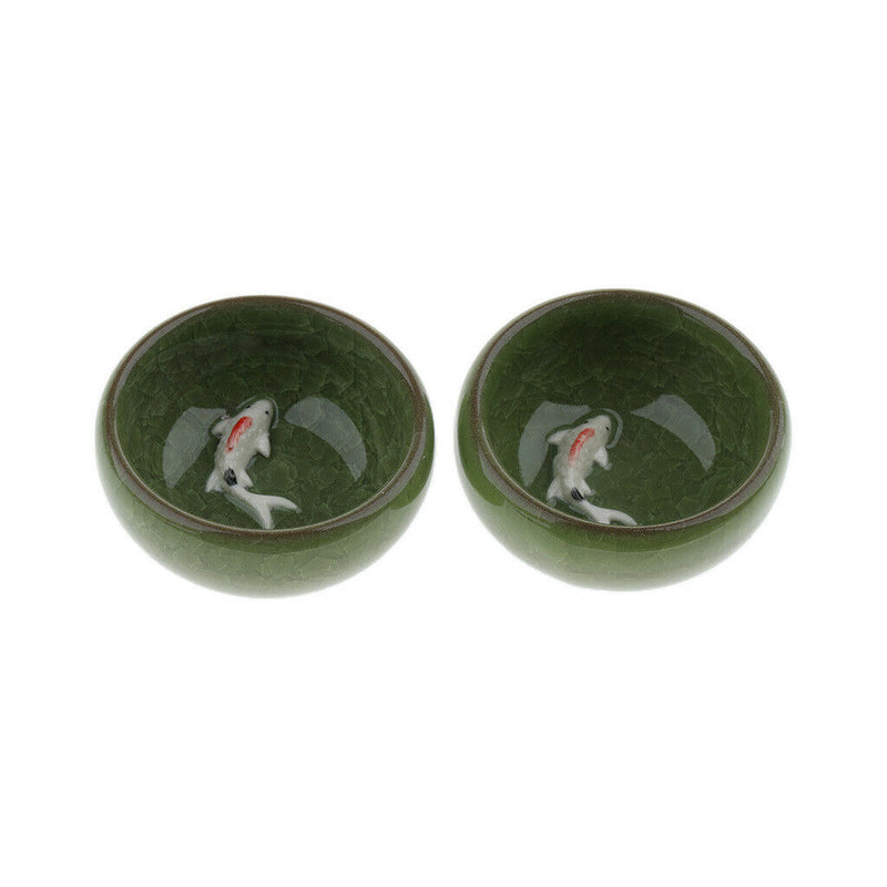 2pcs Reptile Food Water Dish Worm Bowl Ceramic Mealworm Feed Feeder Random