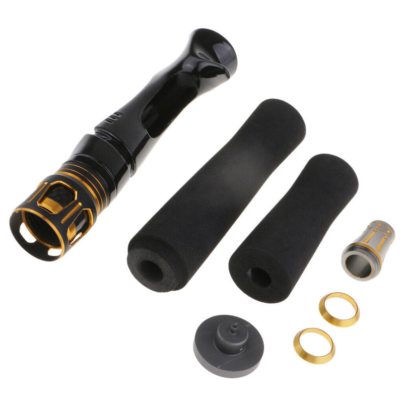 Fishing Spinning Rod Handle Grip Reel Seat Handle Split Grip W/ Carbon Tube