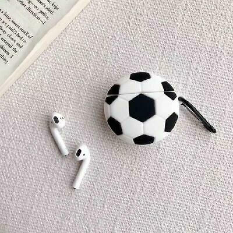 Fashion Soccer Pattern Protective Case Shockproof Silicone Cover for Airpods 1/2