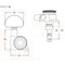 3R3L Black Locked String Tuners Tuning Peg Key Machine Heads Semicircle But