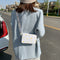 Small Fresh Leather Shoulder Bags Women Girls Floral Messenger Bags (White) A