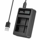 EN-EL15 LCD Display Dual Port USB Battery Charger for Nikon D7000 D800 D600
