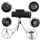 40X60 Camping Hunting HD Monocular Telescope with Tripod+Phone Clip +Bag Kit