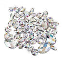 50pcs Clear Crystal Waterddrop Buttons For Clothes Bags Sewing Craft Decor
