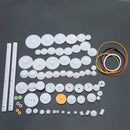 75 Kinds Plastic Shaft Single Double Reduction Crown Worm Gear Kit For Robot DIY