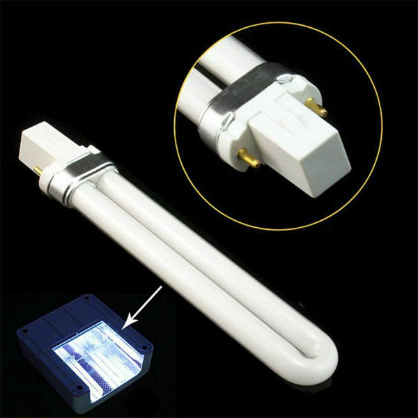 New Professional Electronic 2pcs 365nm 9W Nail Dryer UV Lamp Light Bulb Tub L9D5