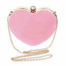 Women Girls Heart Shape Handbag Evening Party Tote Purse(Pink) F8X5