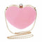 Women Girls Heart Shape Handbag Evening Party Tote Purse(Pink) F8X5