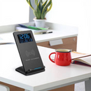 Electric LEDs Alarm Clock With Phone Wireless Charger Table Digital Thermometer