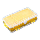 Double Side Fishing Lure Box Bait Case Organizer Lure Fishing Tool (White) A