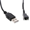 Black usb 2.0A male to 4-pin connector adapter cable for 5v computer pc fan  Z