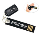 Flight Crew Keychain Keyring Embroidery Luggage Tag Motorcycle Key Chain-Ring