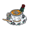 Creative Coffee Cup Badges Flower Brooches Jacket Decor Jewelry (Style 1)