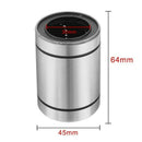 LM30UU 30mmx45mmx64mm Double Side Rubber Seal Linear Motion Ball Bearing Bu Z5T3
