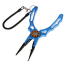 Blue Stainless Steel Jaws Hook Remover Line Cutter Fishing Pliers + Lanyard