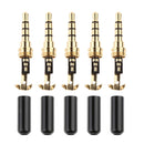 5 Pieces 3.5mm 1/8" TRRS Male Audio Jack Plug Soldering Repair for Headset