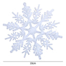 Christmas Snowflake Ornaments Sprinkles Tree Pendant 24 Pieces (White) A