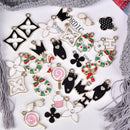 30Pcs/Set Mixed Style Alloy Enamel Charms Bracelet Pendant DIY Jewelry Findings-