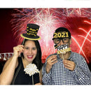 32pc Happy New Year Photo Booth Props Paper Photo Frame Christmas decoratioSEAU